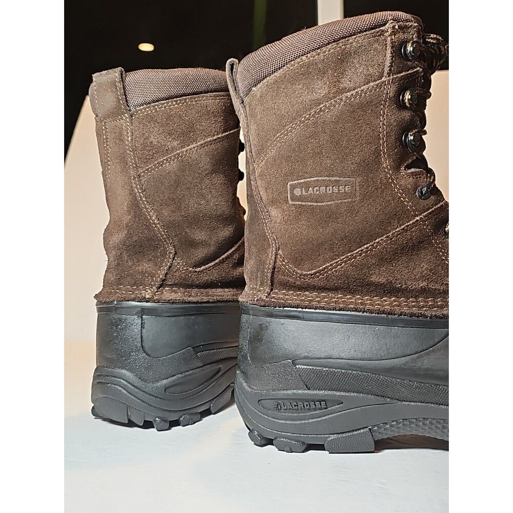 **LACROSSE Pine Top Boots 11” Men's Sz 8 Brown Leather Suede Mid-Calf Insulated - Picture 9 of 10